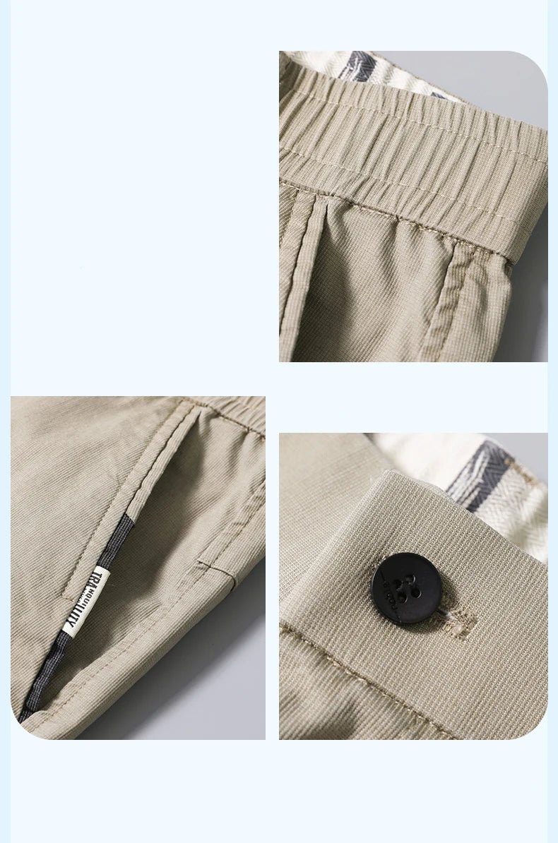 Men's Thin Straight - leg Slim Casual Pants Classic Style Advanced Stretch Trouser 2024 New Male Popular Clothing 28 - 38 - PratSN