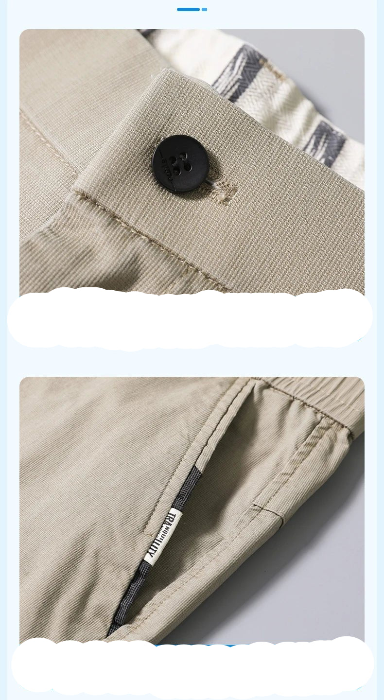 Men's Thin Straight - leg Slim Casual Pants Classic Style Advanced Stretch Trouser 2024 New Male Popular Clothing 28 - 38 - PratSN