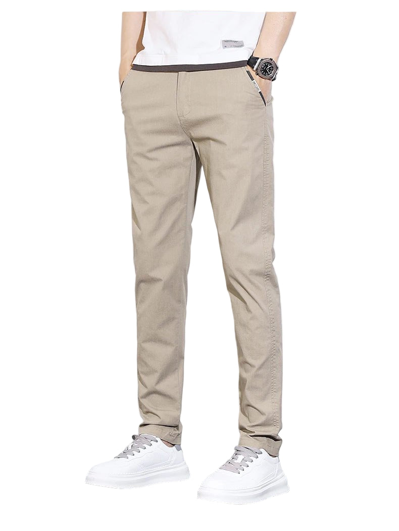 Men's Thin Straight - leg Slim Casual Pants Classic Style Advanced Stretch Trouser 2024 New Male Popular Clothing 28 - 38 - PratSN