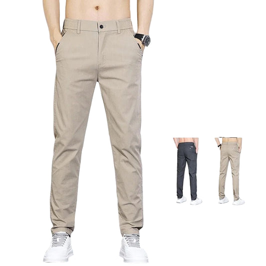 Men's Thin Straight - leg Slim Casual Pants Classic Style Advanced Stretch Trouser 2024 New Male Popular Clothing 28 - 38 - PratSN