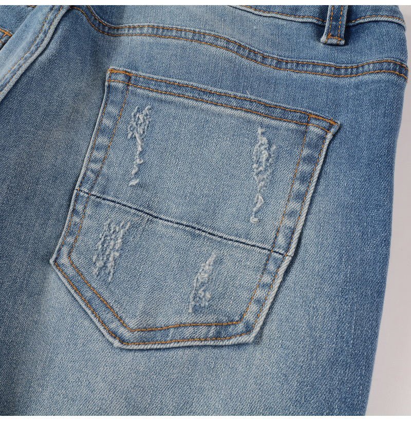 Men's Trendy Brand Frayed Denim Patch - PratSN