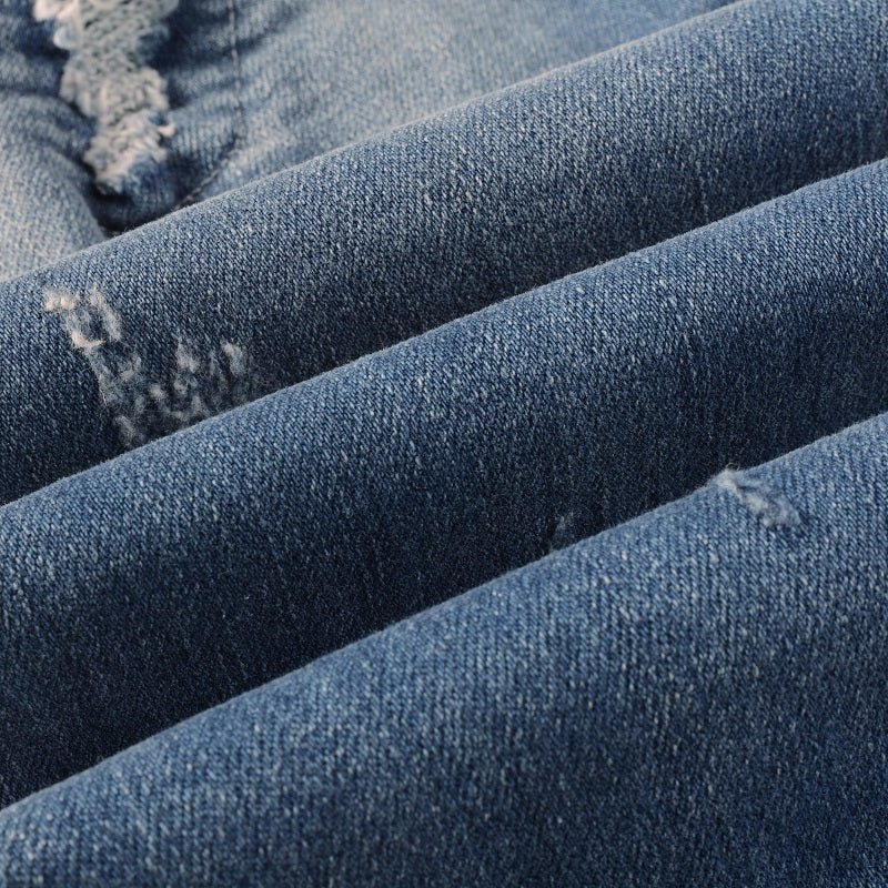 Men's Trendy Brand Frayed Denim Patch - PratSN