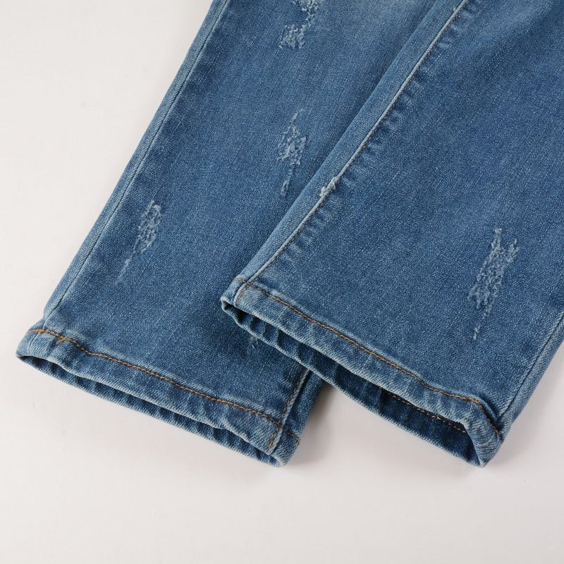 Men's Trendy Brand Frayed Denim Patch - PratSN