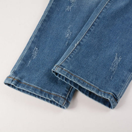 Men's Trendy Brand Frayed Denim Patch - PratSN