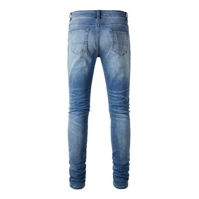 Men's Trendy Brand Frayed Denim Patch - PratSN