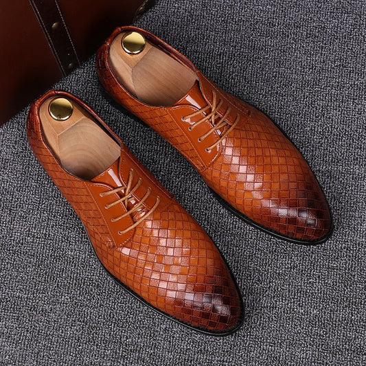 Men's Trendy Shoes Pointed Toe With Red - PratSN
