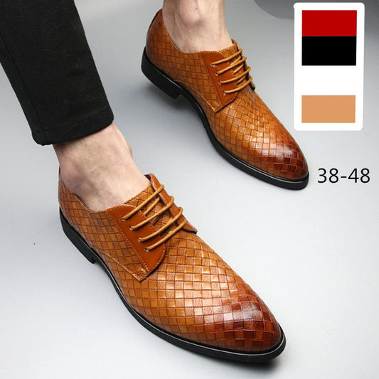 Men's Trendy Shoes Pointed Toe With Red - PratSN