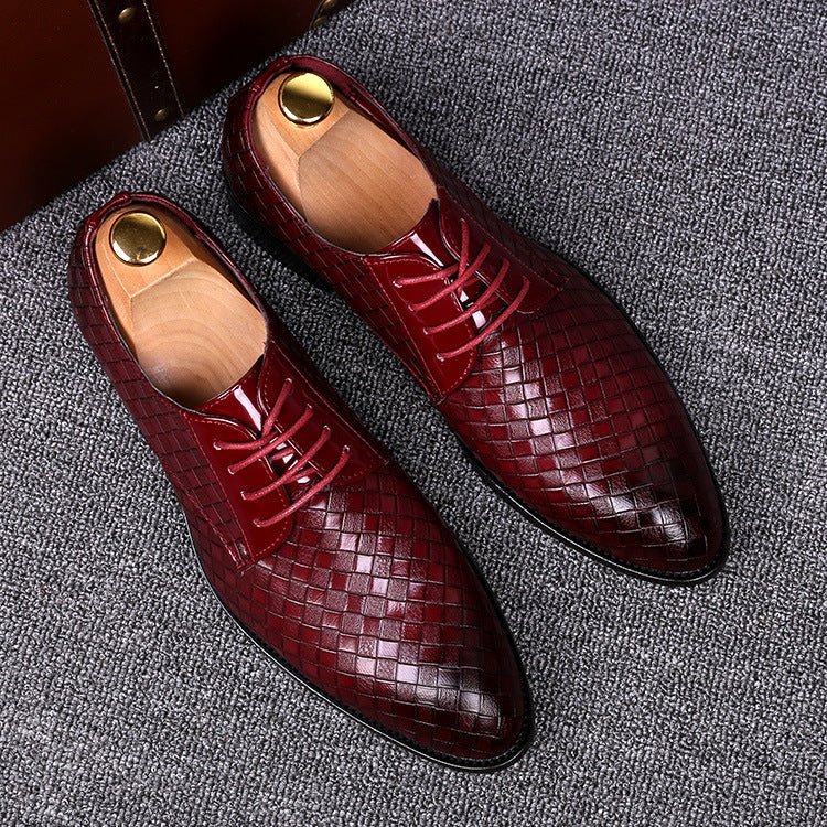 Men's Trendy Shoes Pointed Toe With Red - PratSN