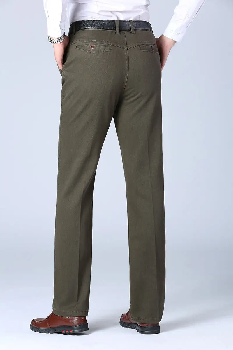 Mens Trousers Business Casual Pants Autumn Spring Dress Straight Pants Black Suit Pants Loose Formal Dress Pants - PratSN