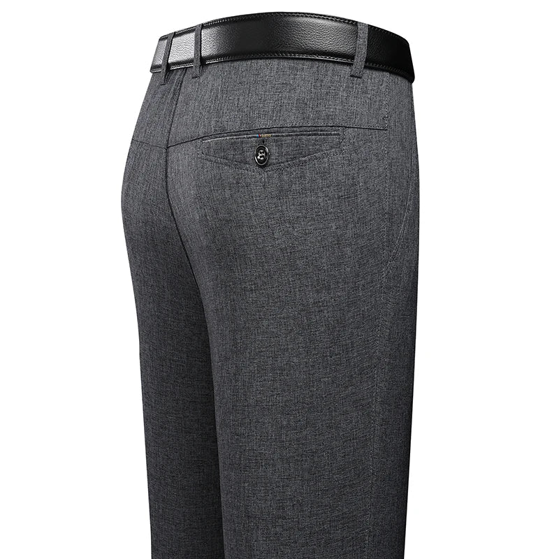 Mens Trousers Business Casual Pants Autumn Spring Dress Straight Pants Black Suit Pants Loose Formal Dress Pants - PratSN