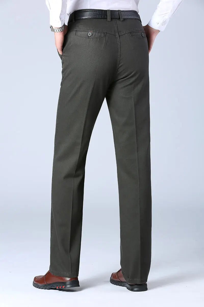 Mens Trousers Business Casual Pants Autumn Spring Dress Straight Pants Black Suit Pants Loose Formal Dress Pants - PratSN