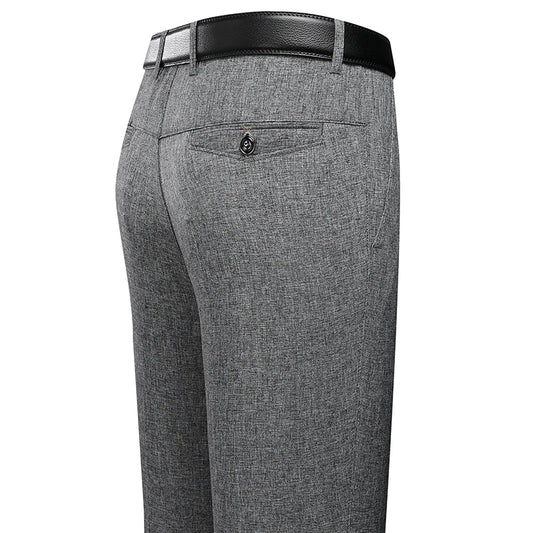 Mens Trousers Business Casual Pants Autumn Spring Dress Straight Pants Black Suit Pants Loose Formal Dress Pants - PratSN