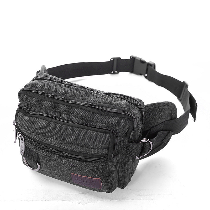 Men's Waist Bag Hip Bag Fanny Pack With 4 - Zipper Pockets With Adjustable For Outdoors Workout Traveling - PratSN