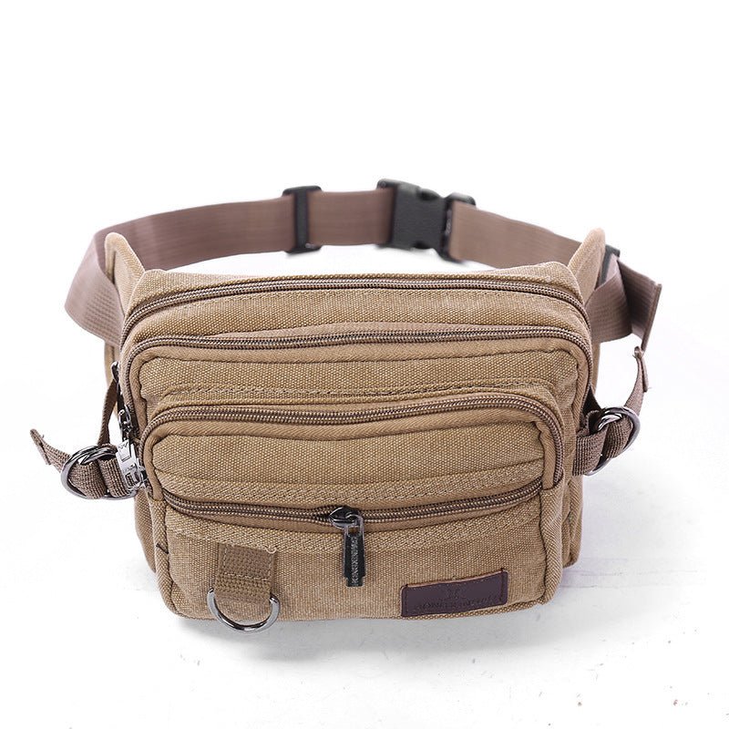 Men's Waist Bag Hip Bag Fanny Pack With 4 - Zipper Pockets With Adjustable For Outdoors Workout Traveling - PratSN