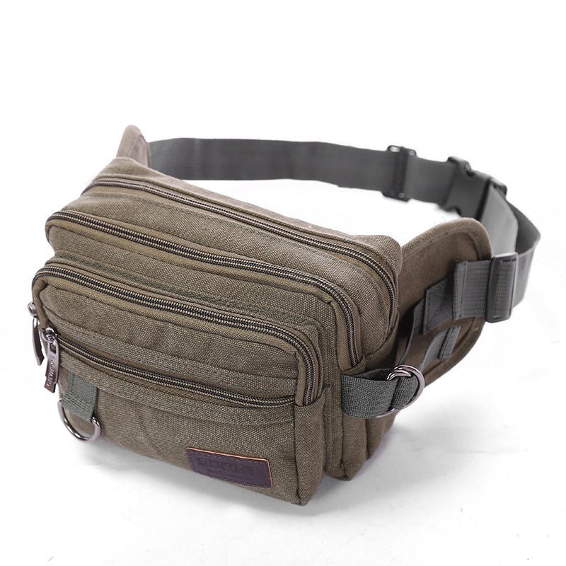 Men's Waist Bag Hip Bag Fanny Pack With 4 - Zipper Pockets With Adjustable For Outdoors Workout Traveling - PratSN