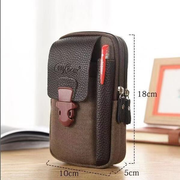 Men's Waist Bag Wear Canvas Belt Outdoor Sports - PratSN