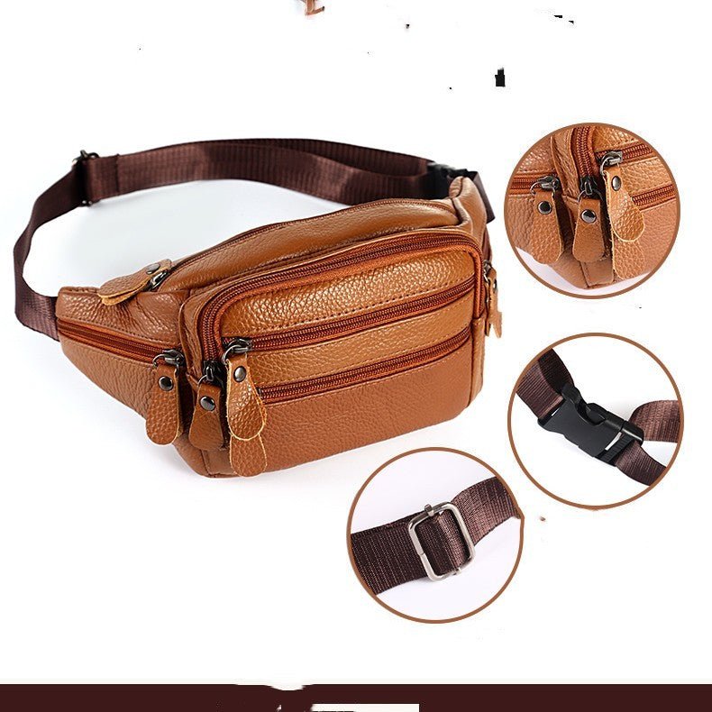 Men's Waterproof Leather Waist Bag - PratSN