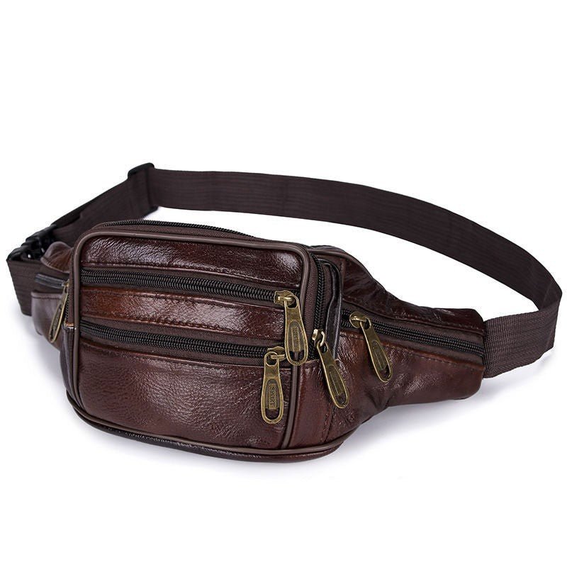 Men's Waterproof Leather Waist Bag - PratSN
