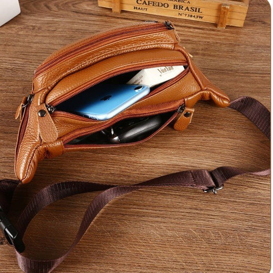 Men's Waterproof Leather Waist Bag - PratSN