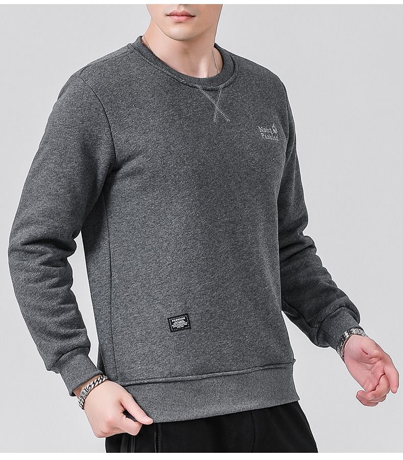 Men's Winter Cardigan Fleece Lined Thick Round Neck Top - PratSN