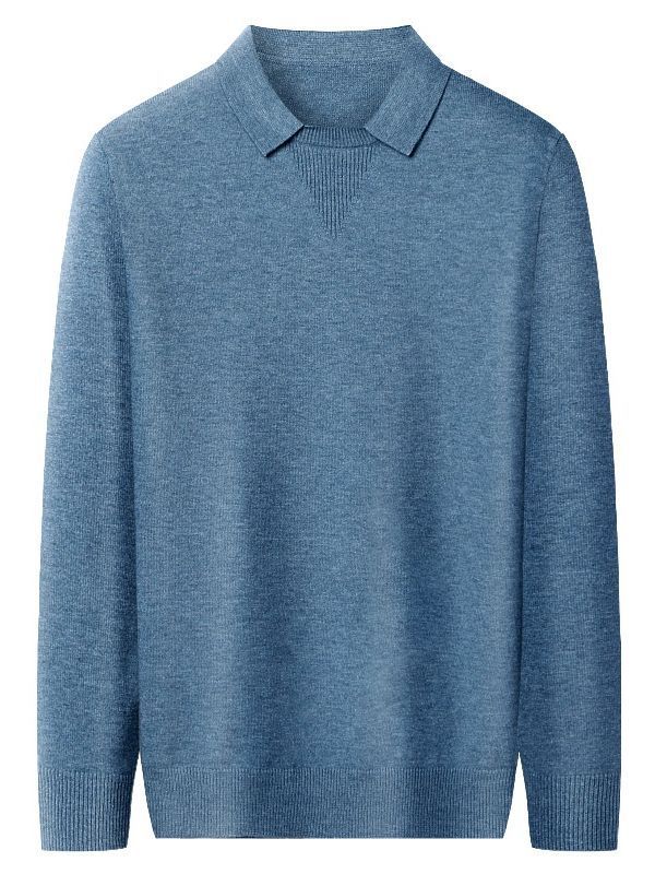 Men's Winter Knitwear Lapel Fashion Leisure Pullover Bottoming Shirt - PratSN