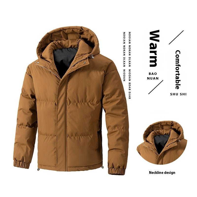 Men's Winter Loose Hooded Cotton - padded Jacket Thickened Coat - PratSN