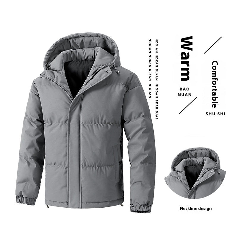 Men's Winter Loose Hooded Cotton - padded Jacket Thickened Coat - PratSN