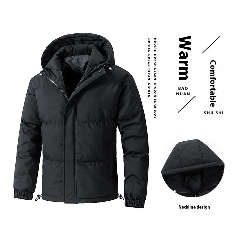Men's Winter Loose Hooded Cotton - padded Jacket Thickened Coat - PratSN