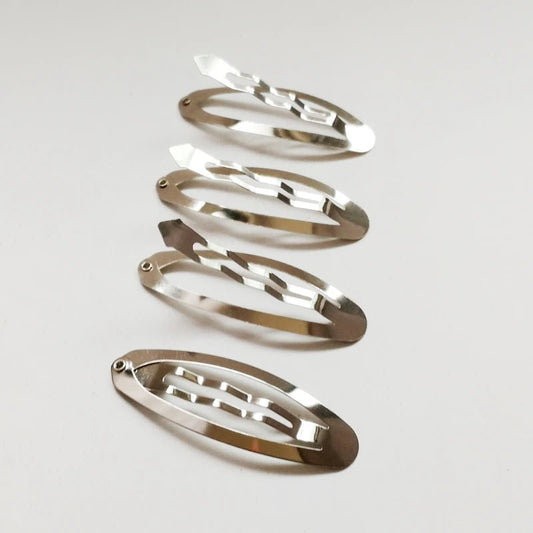 Metal Diy metal Hair Clip Hair Accessories 5cm Bb Clips Oval Design Clips Hair Jewelry 50pcs/lot - PratSN