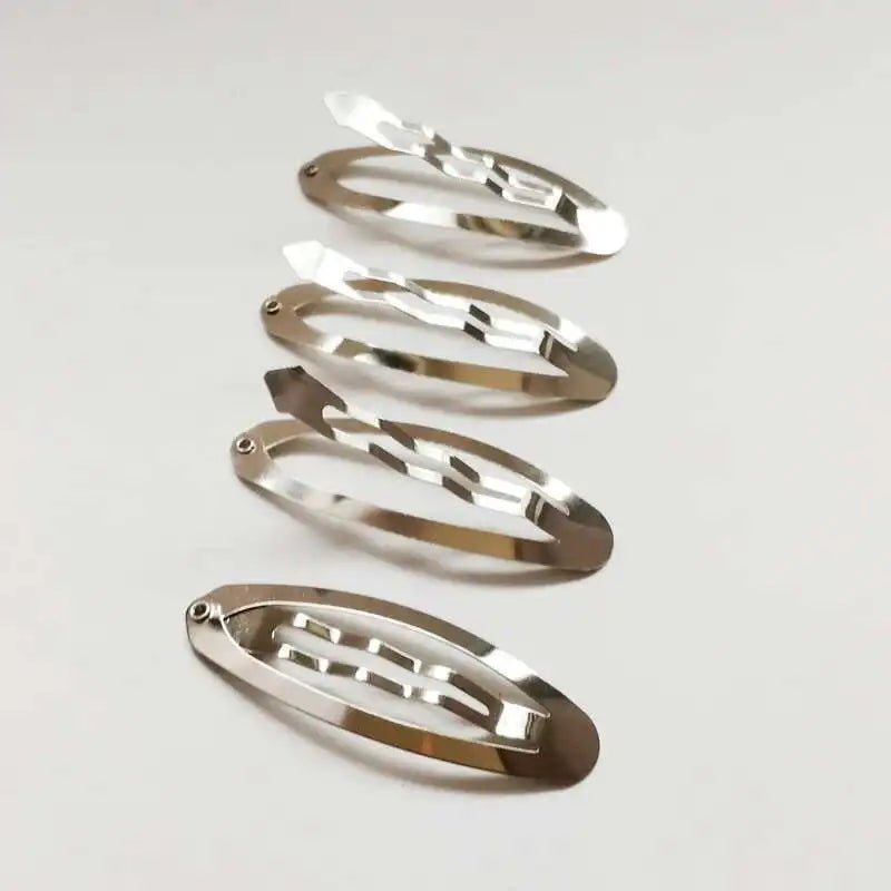 Metal Diy metal Hair Clip Hair Accessories 5cm Bb Clips Oval Design Clips Hair Jewelry 50pcs/lot - PratSN