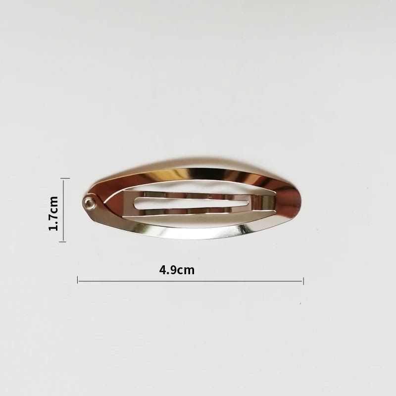 Metal Diy metal Hair Clip Hair Accessories 5cm Bb Clips Oval Design Clips Hair Jewelry 50pcs/lot - PratSN