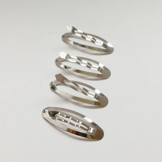Metal Diy metal Hair Clip Hair Accessories 5cm Bb Clips Oval Design Clips Hair Jewelry 50pcs/lot - PratSN