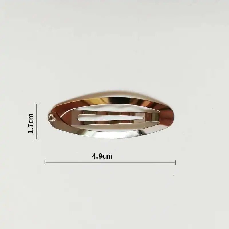 Metal Diy metal Hair Clip Hair Accessories 5cm Bb Clips Oval Design Clips Hair Jewelry 50pcs/lot - PratSN