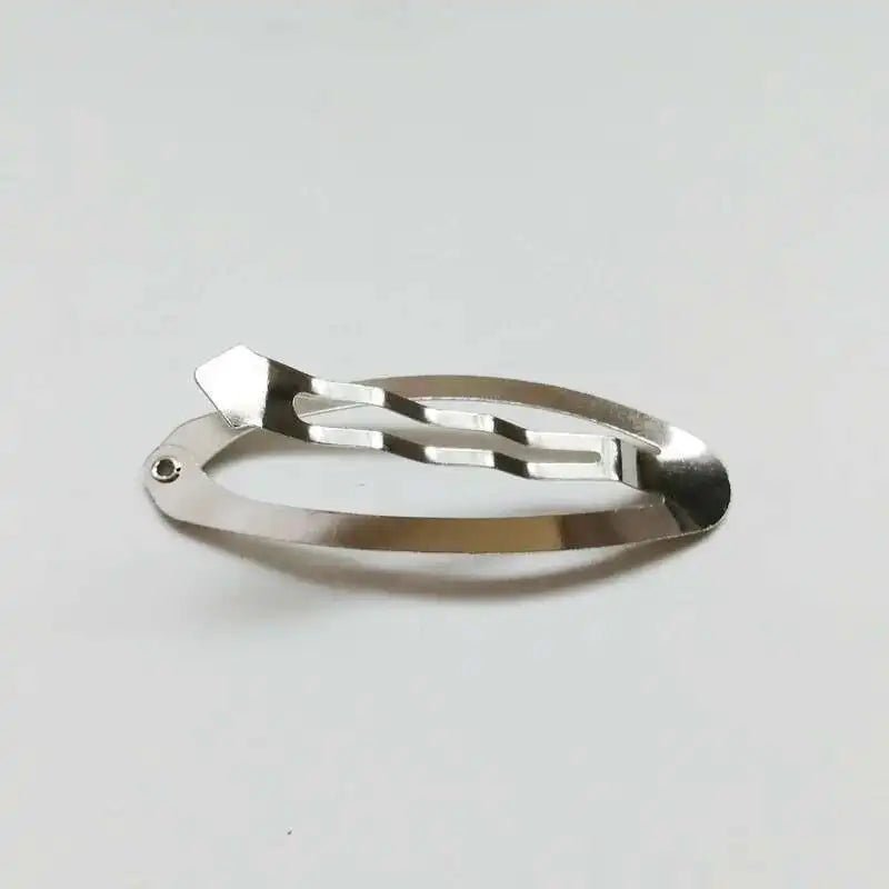 Metal Diy metal Hair Clip Hair Accessories 5cm Bb Clips Oval Design Clips Hair Jewelry 50pcs/lot - PratSN