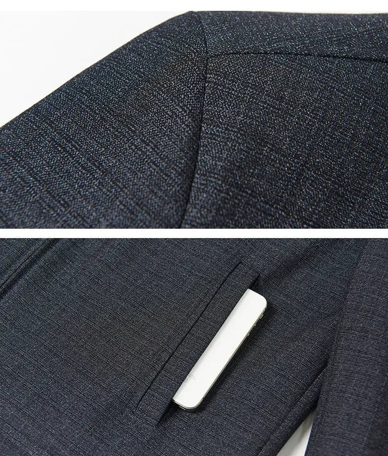 Middle - aged men's spring and autumn jacket business casual dad suit middle - aged and elderly lapel zipper top coat - PratSN