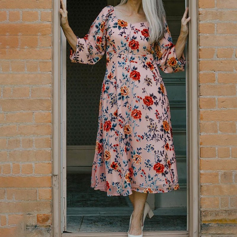 Mother And Daughter Floral Print Dress - PratSN