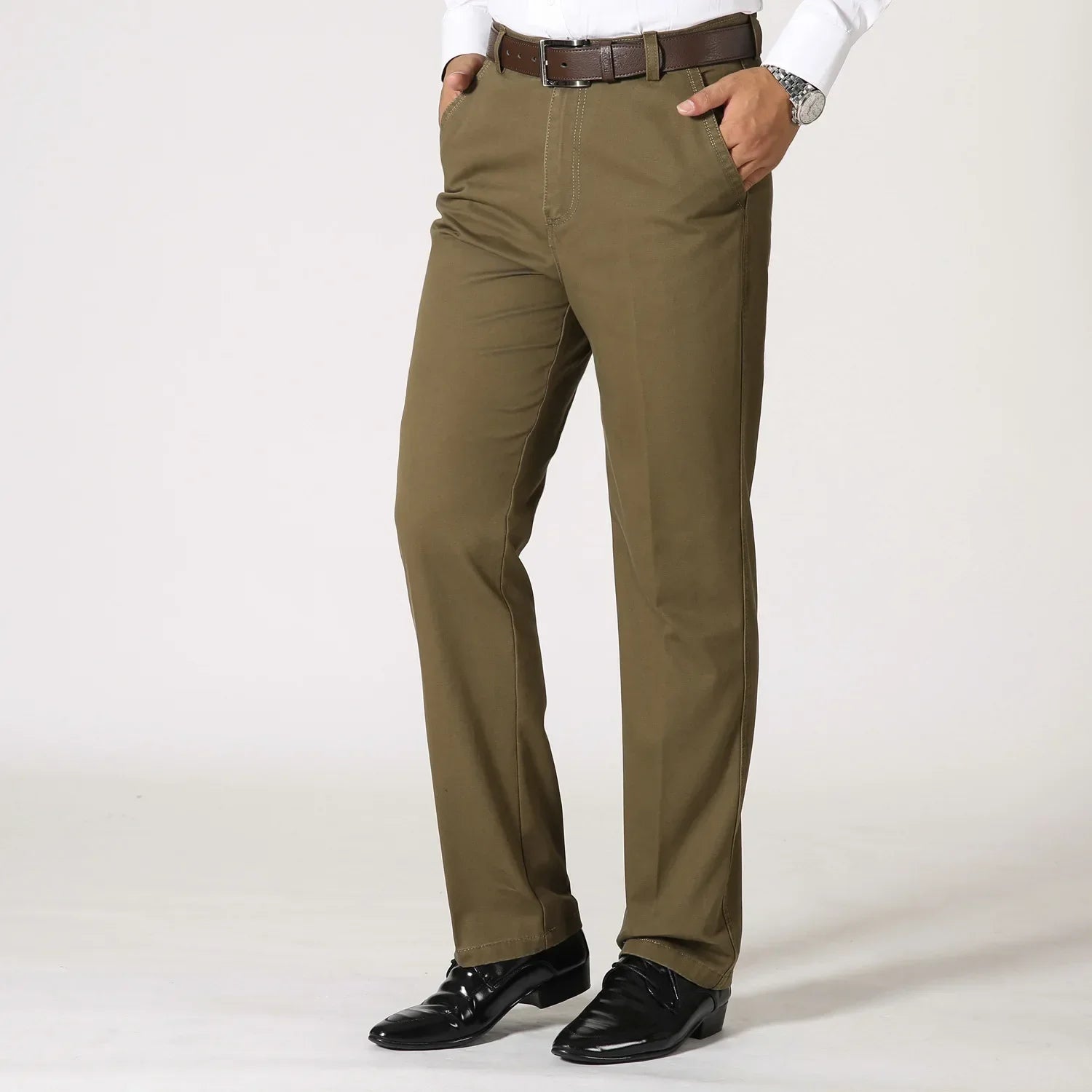 MRMT 2024 Brand New Men's Trousers Cotton Slacks Loose Pants for Male Straight High Waist Long Trouser - PratSN