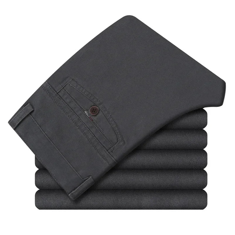 MRMT 2024 Brand New Men's Trousers Cotton Slacks Loose Pants for Male Straight High Waist Long Trouser - PratSN