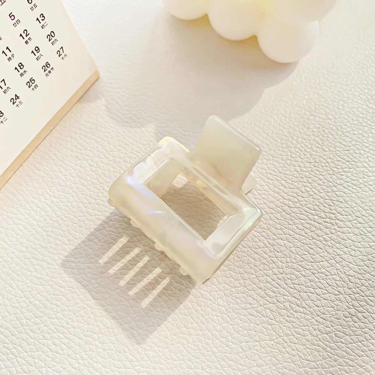 Muweordy Fashion Acetate Hollow Square Hair Claws Crab Hair Clips Marble Print Ponytail Shark Clip Barrettes Hair Accessories - PratSN