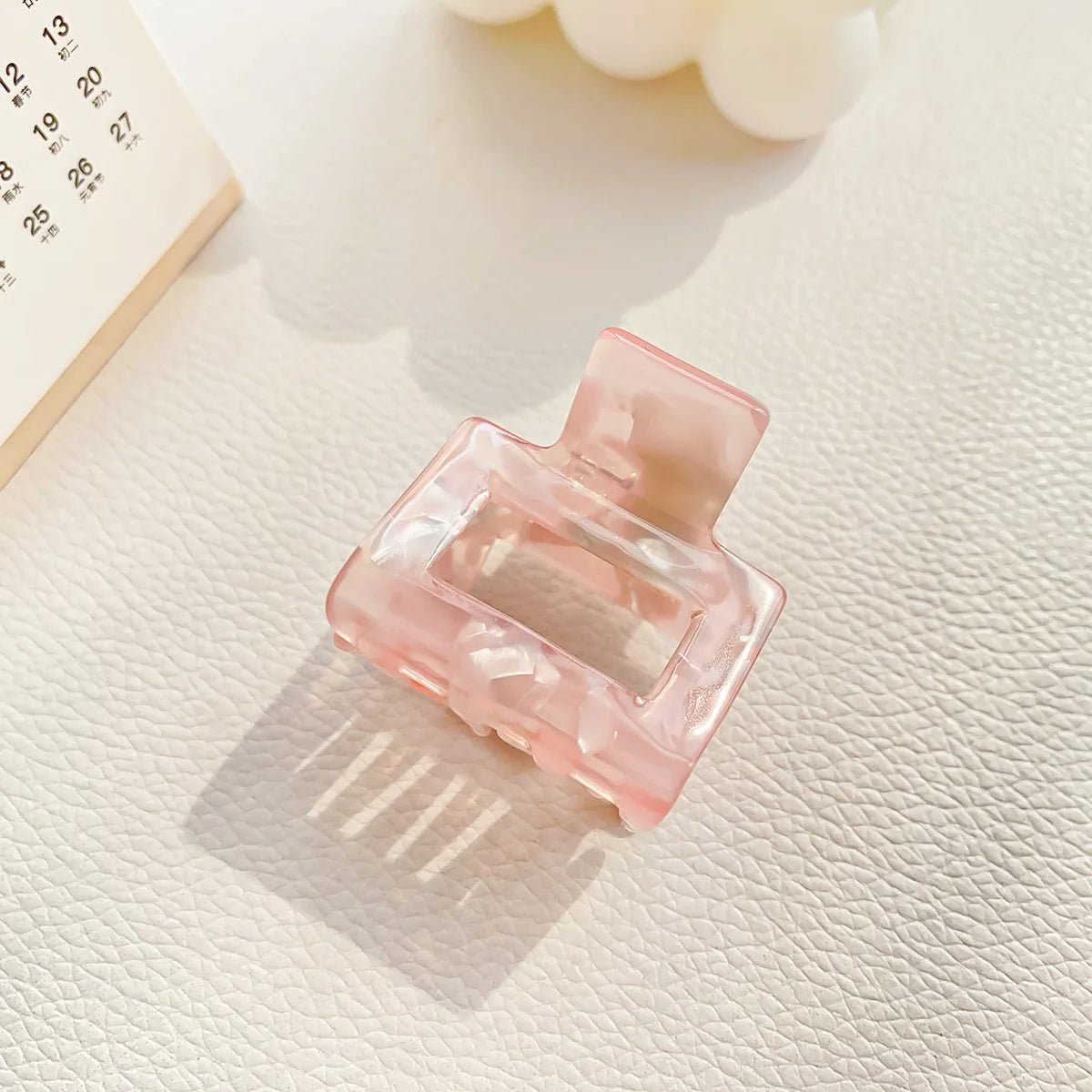 Muweordy Fashion Acetate Hollow Square Hair Claws Crab Hair Clips Marble Print Ponytail Shark Clip Barrettes Hair Accessories - PratSN