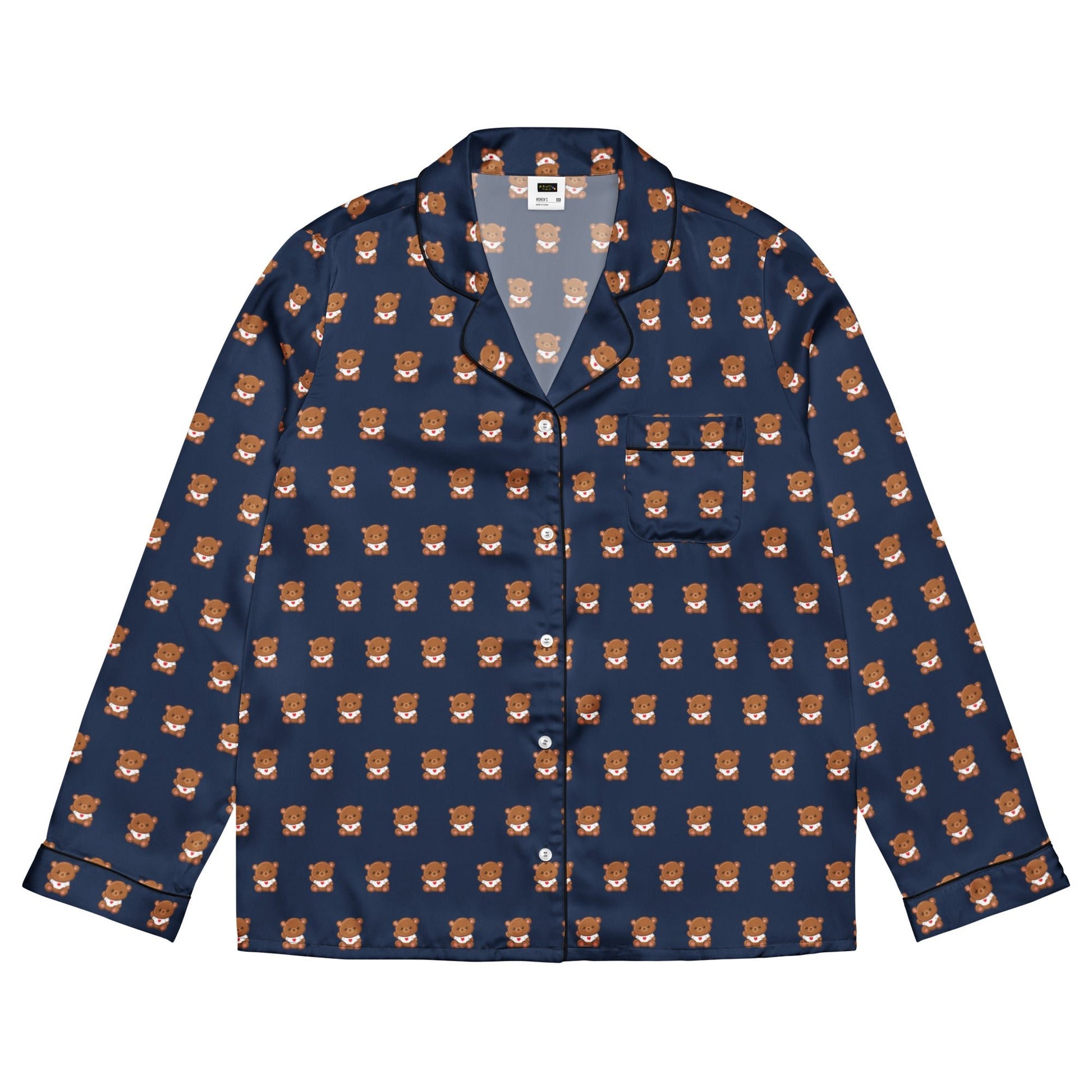 Navy color Women’s long sleeve pajama top - PratSN