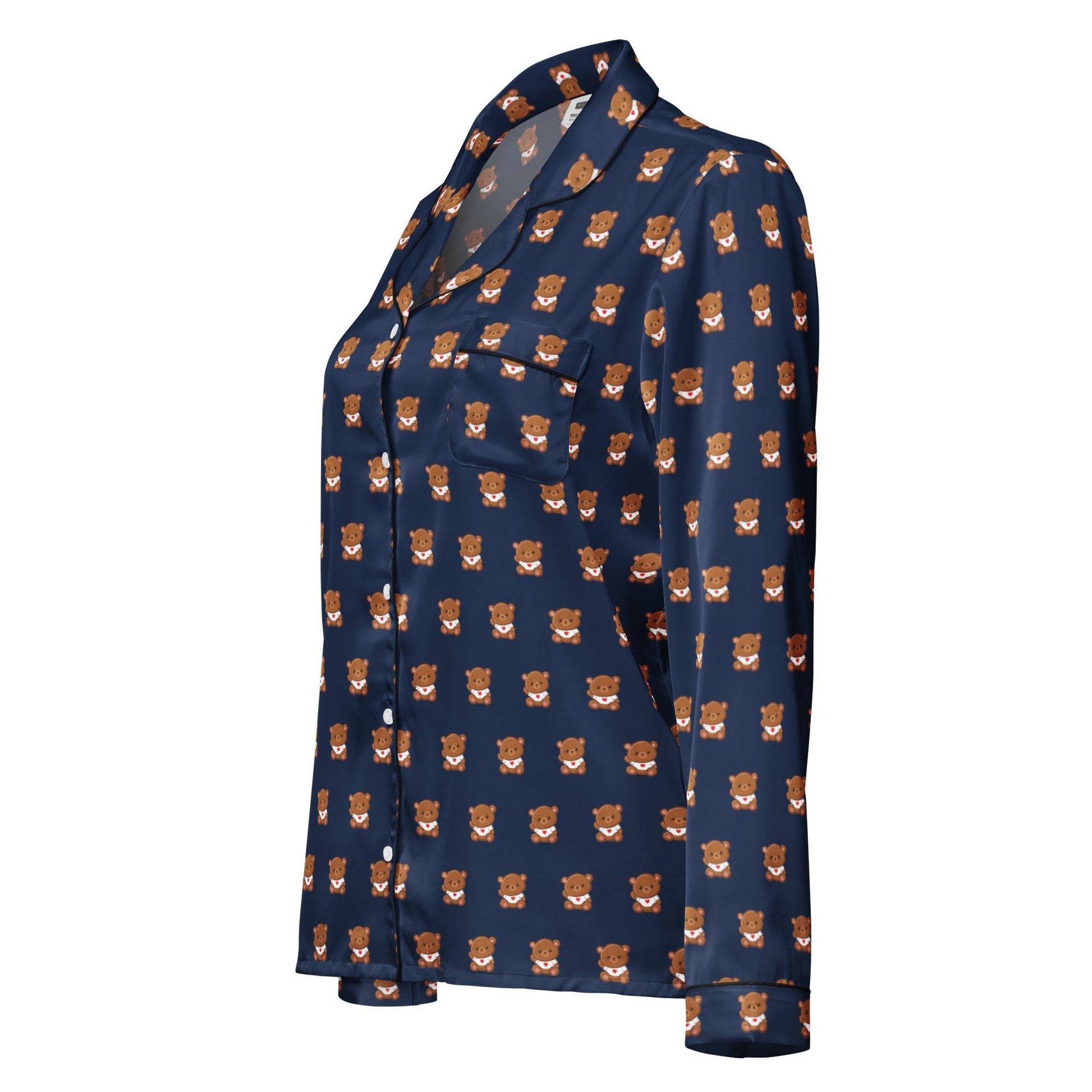 Navy color Women’s long sleeve pajama top - PratSN