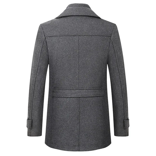 New 2025 Woolen Coat Men's Business Casual Fashionable Thickened Warm Extra Trendy Flow Fashion Jacket - PratSN