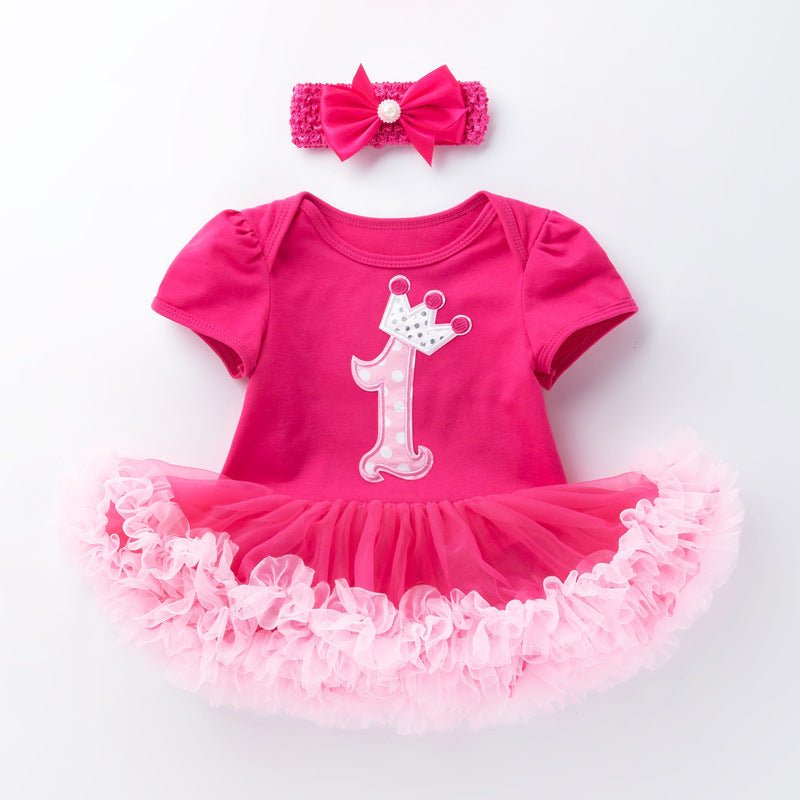 New Baby Girl Rose Red Short Sleeve - PratSN