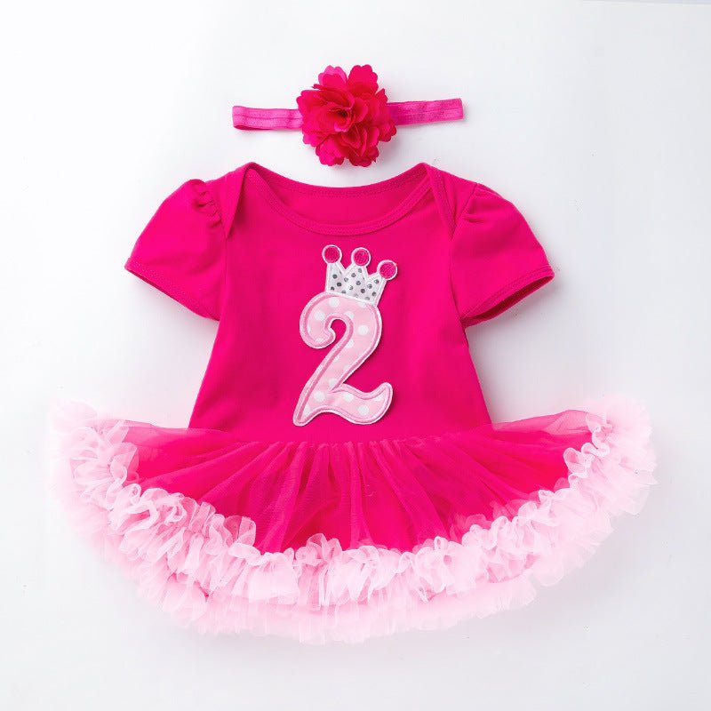 New Baby Girl Rose Red Short Sleeve - PratSN