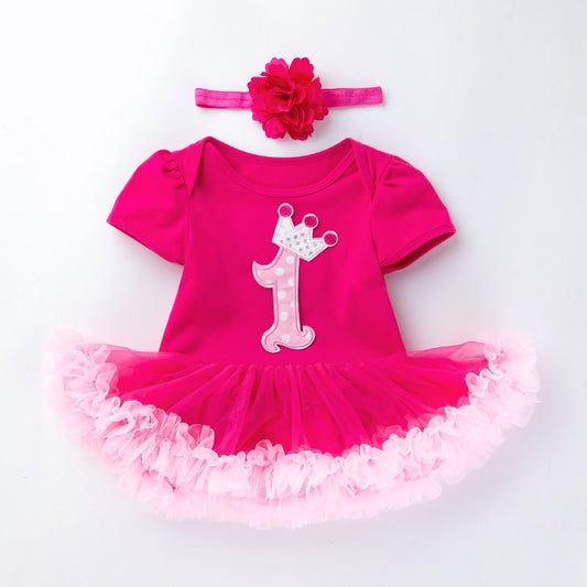 New Baby Girl Rose Red Short Sleeve - PratSN