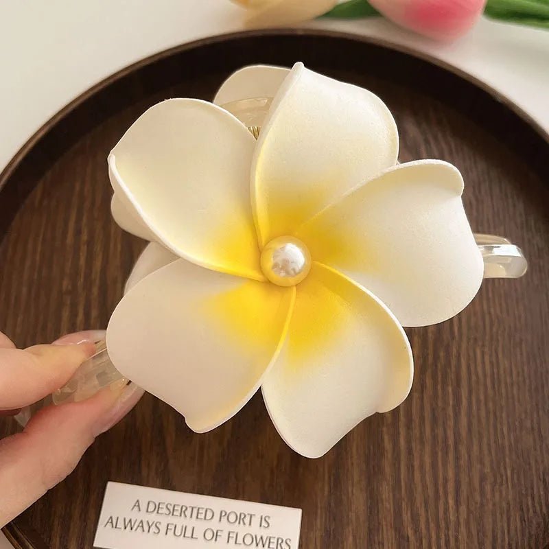 New Bohemian Yellow Flower Hair Clip Sweet Claw Hair Clip for Women Girls Spring Summer Shark Clamp Hair Accessories Заколки - PratSN