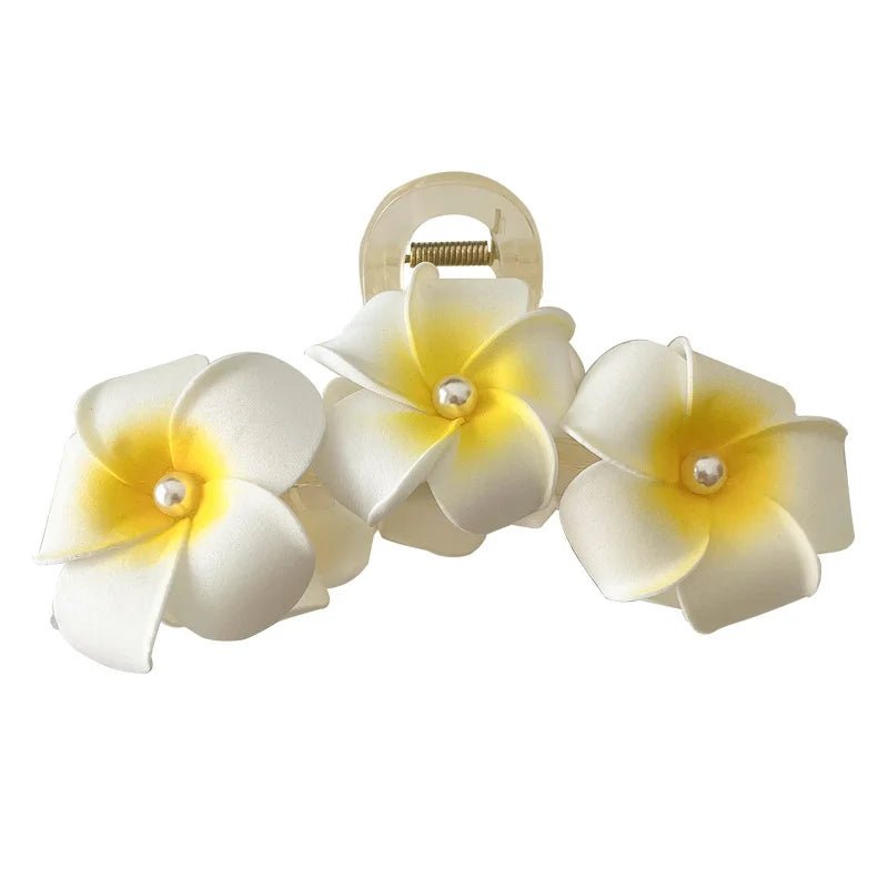 New Bohemian Yellow Flower Hair Clip Sweet Claw Hair Clip for Women Girls Spring Summer Shark Clamp Hair Accessories Заколки - PratSN