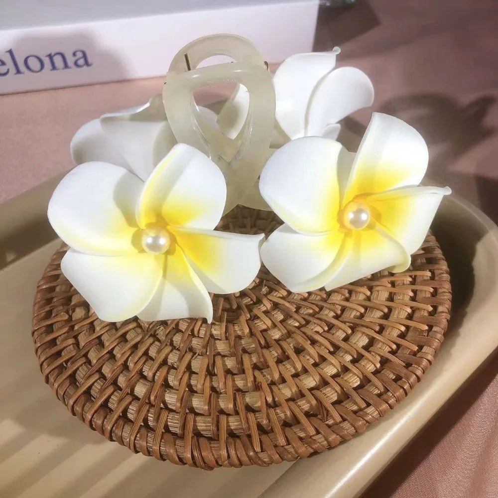 New Bohemian Yellow Flower Hair Clip Sweet Claw Hair Clip for Women Girls Spring Summer Shark Clamp Hair Accessories Заколки - PratSN