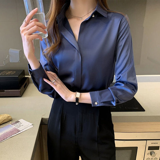 New Chiffon Long - Sleeved Shirt Women - PratSN